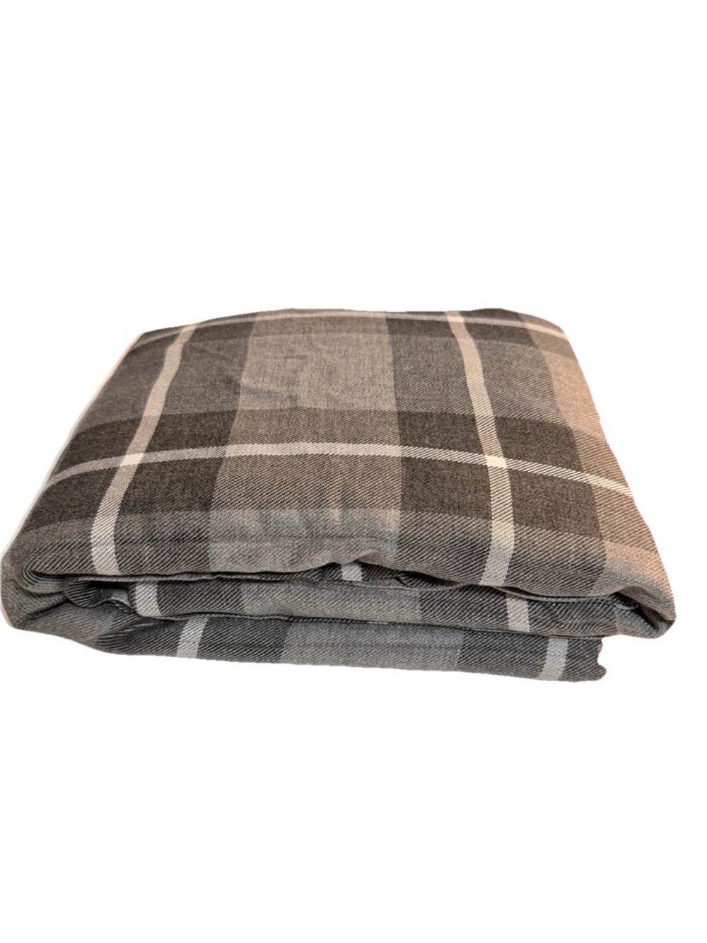 Grey plaid 100% Rayon Fabric Remnant 54” wide. 3 yards.